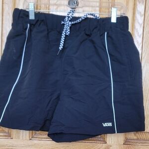 Make Offer Vans Black Athletic Shorts with White Piping